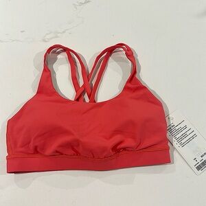 Lululemon racer back Energy Bra NEW in Coral size 8 *nwt*